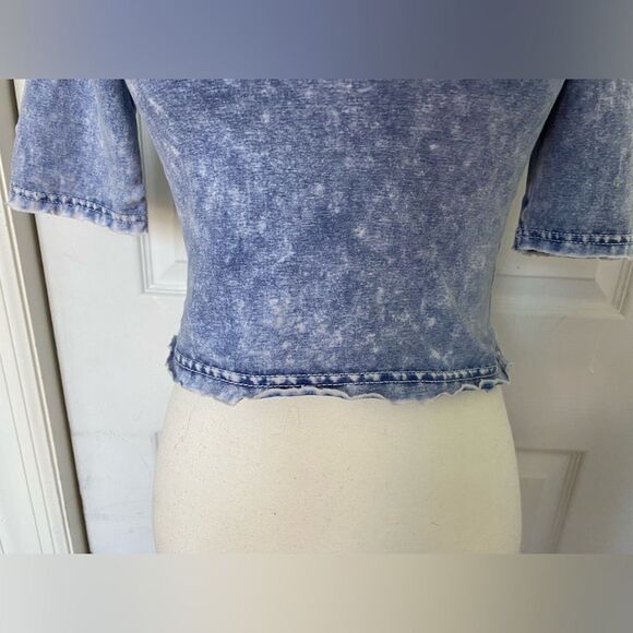 Weekday Brand Swedish Distressed Denim Tee - Picture 2 of 5